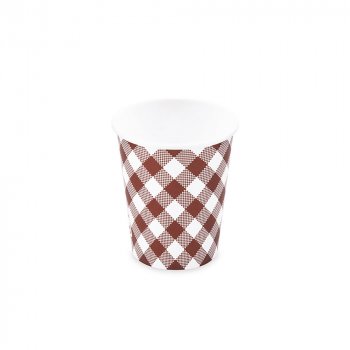 50 Stk. Kaffeebecher Coffee to go Pappbecher Becher 280 ml Größe M KARO